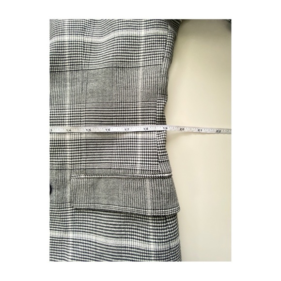 Topman Mens Double Breasted Jacket Blazer Sz 40R Gray Plaid - Picture 9 of 12